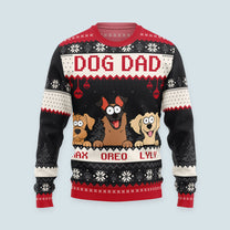 Best Dog Dad Ever - Personalized Ugly Sweater