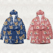 Father's Day Gifts, Best Dog Dad Ever, Best Dog Mom Best Cat Dad Mom - For Pet Lovers - Personalized Photo Hooded Robe