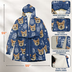 Best Dog Dad Ever, Best Dog Mom Best Cat Dad Mom - For Pet Lovers - Personalized Photo Hooded Robe