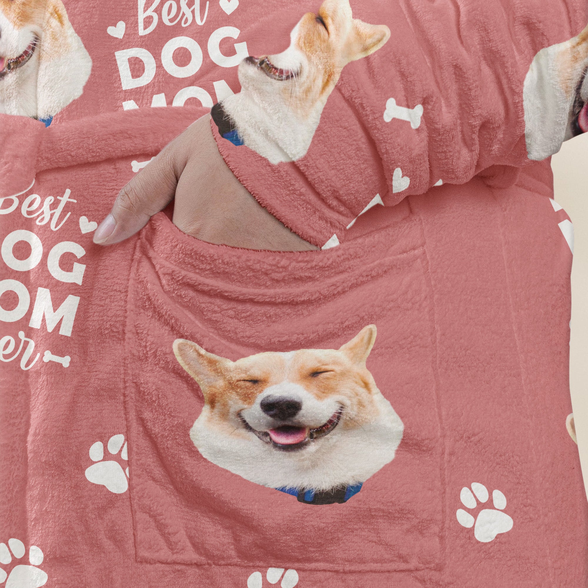 Best Dog Dad Ever, Best Dog Mom Best Cat Dad Mom - For Pet Lovers - Personalized Photo Hooded Robe