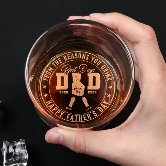 Best Dog Dad/Mom Ever From The Reason You Drink - Personalized Engraved Whiskey Glass