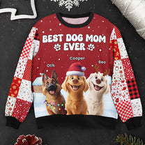 Best Dog Mom Dog Dad Ever - Personalized Ugly Sweater