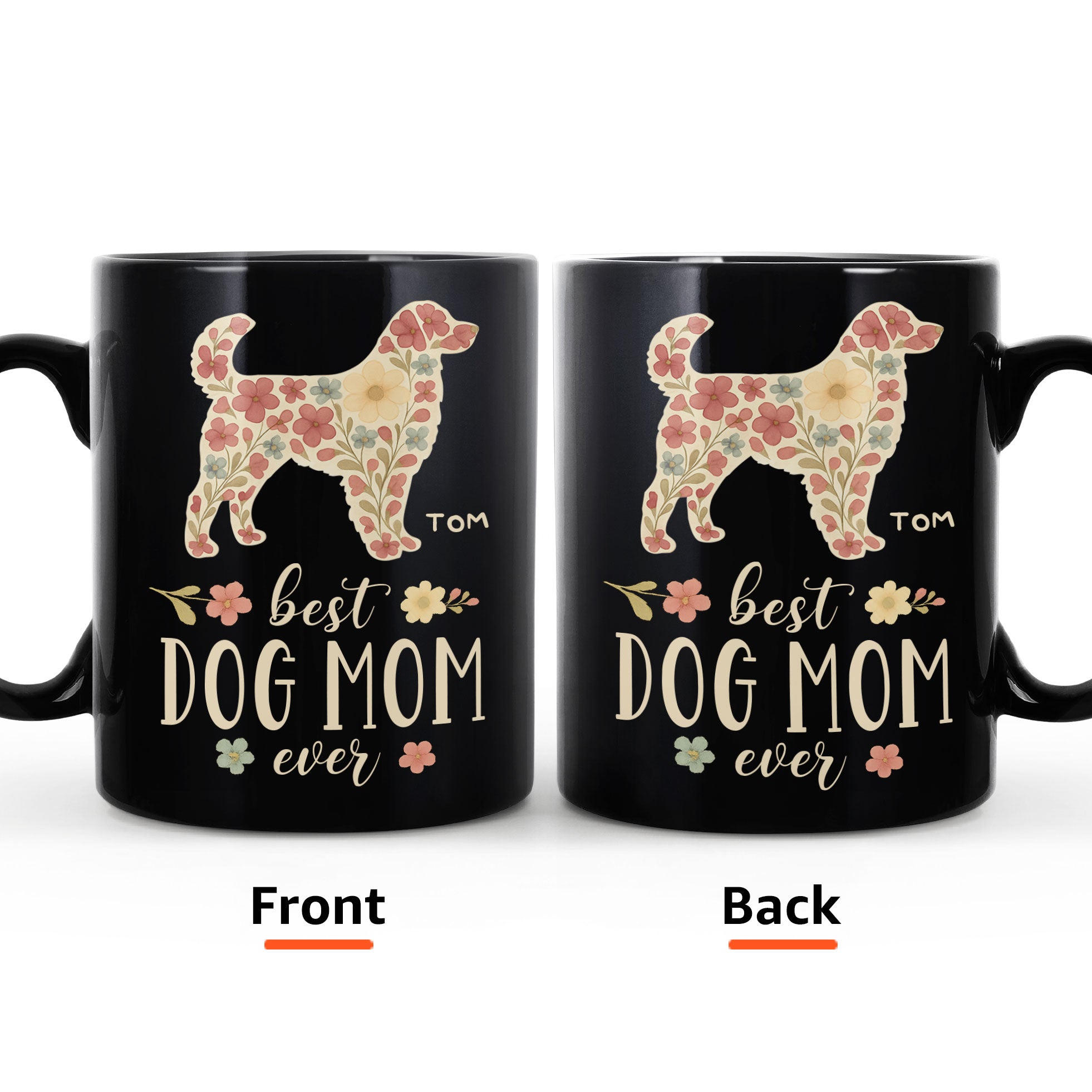 Best Dog Mom Ever Floral - Personalized Mug