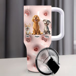Best Dog Mom Ever Inflated Print - Personalized 40oz Tumbler With Straw