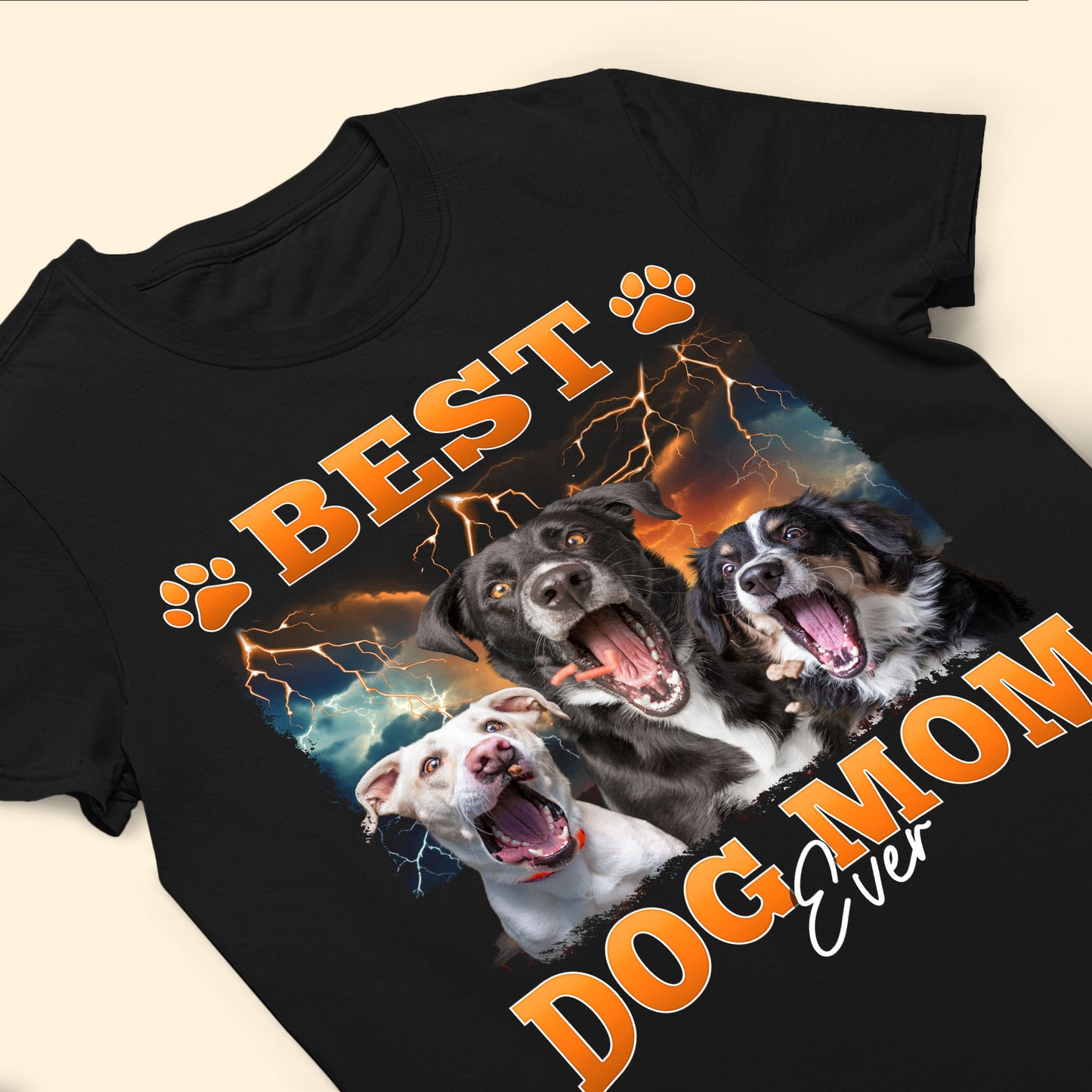 Best Dog Mom Ever - Personalized Photo Shirt