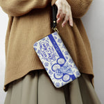 Best Dog Mom Ever Toile De Jouy Chinoiserie - Personalized Leather Long Wallet