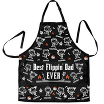 Best Flippin Dad Ever - Father's Day Gifts For Dad, Papa - With Funny Kids' Faces - Personalized Apron