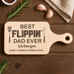 Best Flippin Dad Ever - Personalized Paddle Cutting Board