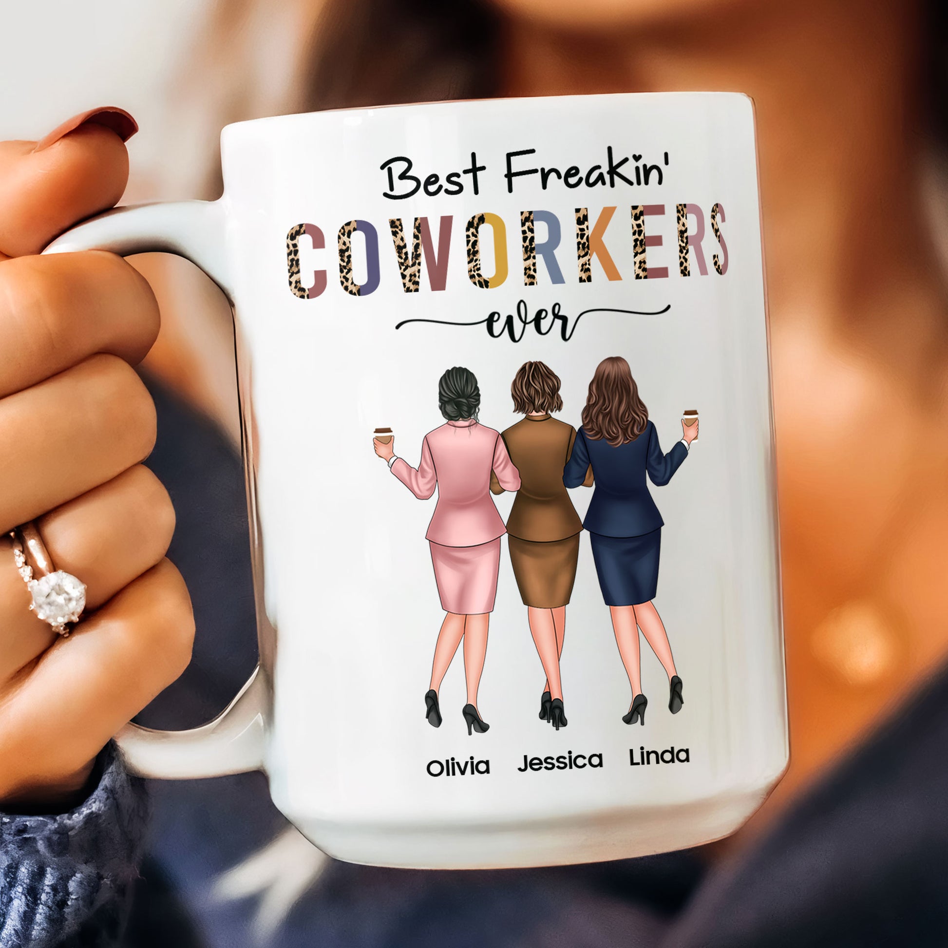 Work Made Us Coworkers - Personalized Mug - Gift For Work Besties, Col –  Macorner