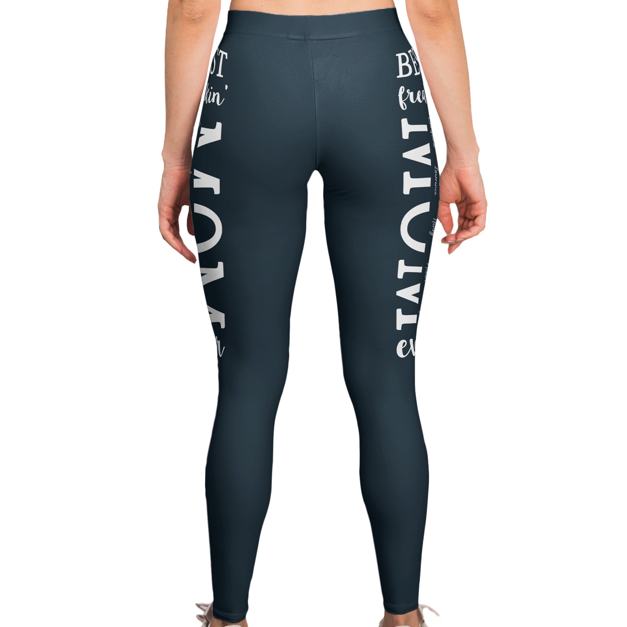 Best Freakin' Mom Ever - Custom With Kids' Names - Personalized Leggings