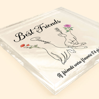 Best Friends Birth Month Flower - Personalized Acrylic Plaque