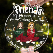 Best Friends Forever Christmas Time - Personalized Acrylic Ornament