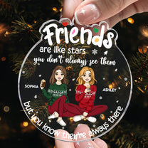 Best Friends Forever Christmas Time - Personalized Acrylic Ornament