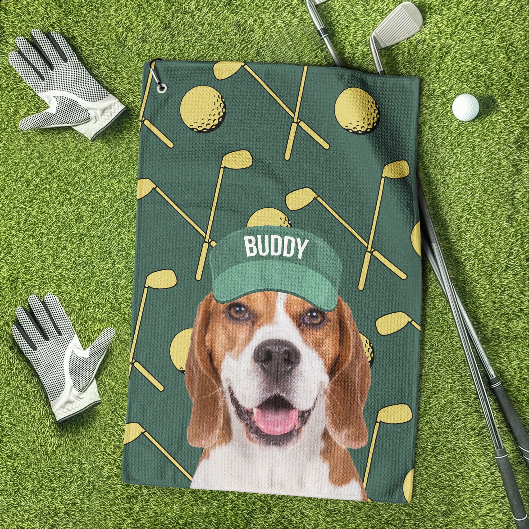 Best Golf Buddy Custom Pet Photo For Golf Lovers, Pet Lovers - Personalized Photo Golf Towel