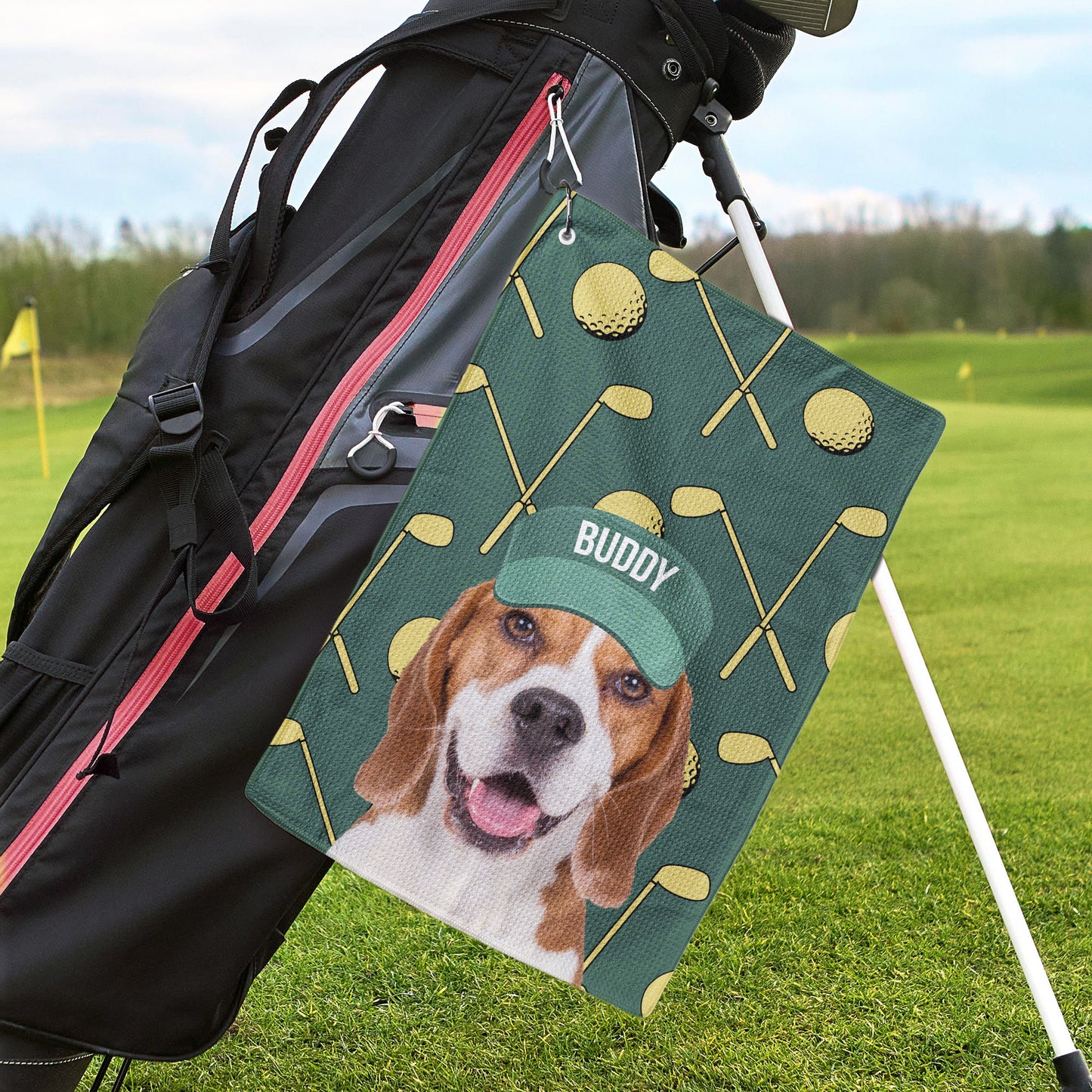 Best Golf Buddy Custom Pet Photo For Golf Lovers, Pet Lovers - Personalized Photo Golf Towel