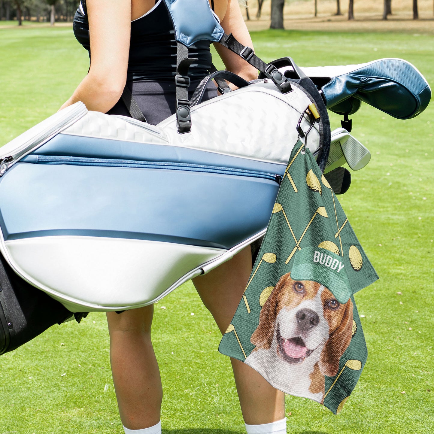 Best Golf Buddy Custom Pet Photo For Golf Lovers, Pet Lovers - Personalized Photo Golf Towel