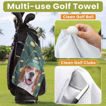 Best Golf Buddy Custom Pet Photo For Golf Lovers, Pet Lovers - Personalized Photo Golf Towel