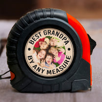 Best Grandpa By Any Measure - Personalized Photo Tape Measure