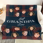 Best Grandpa Ever - Personalized Photo Blanket