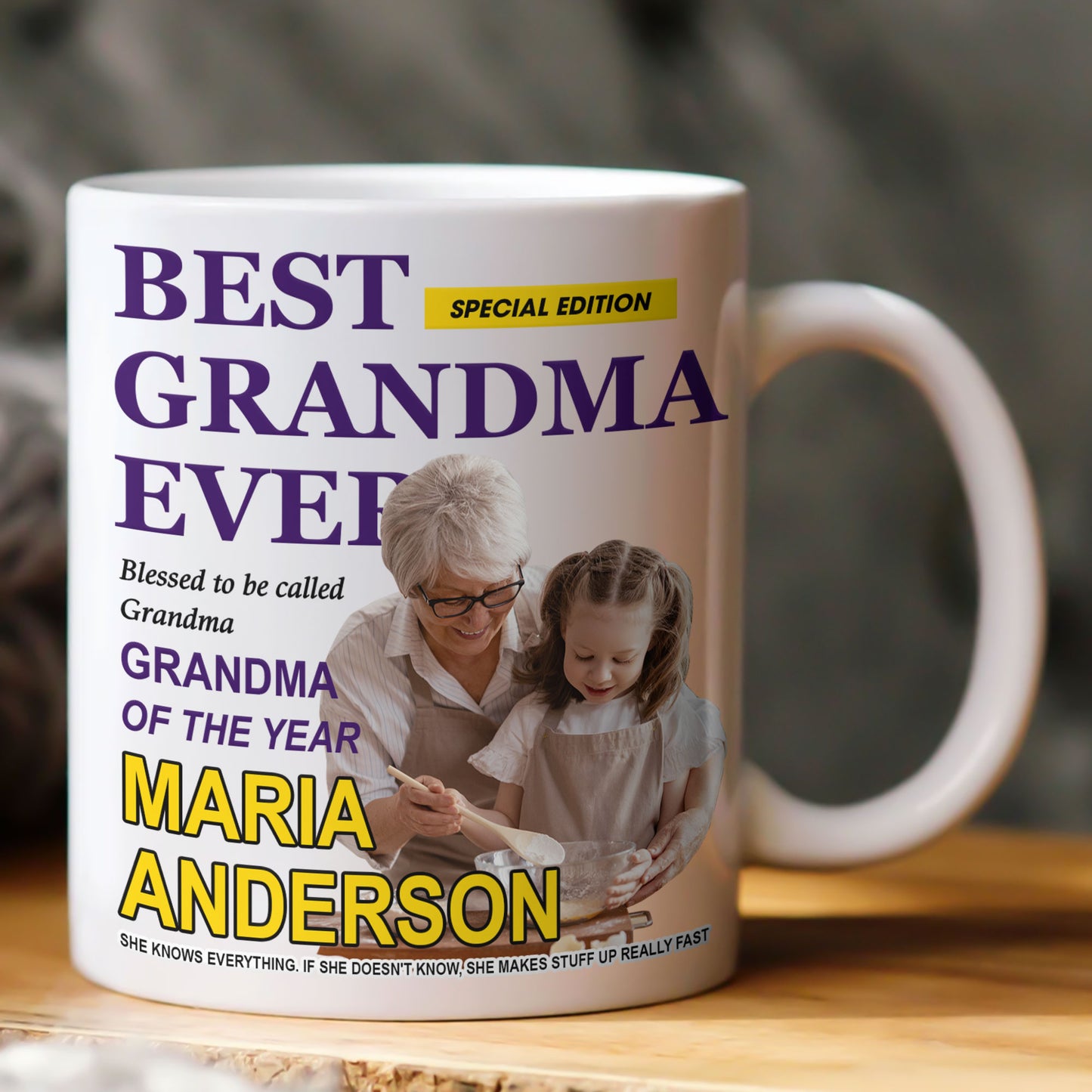 Best Grandma Ever Special Edition - Personalized Photo Mug