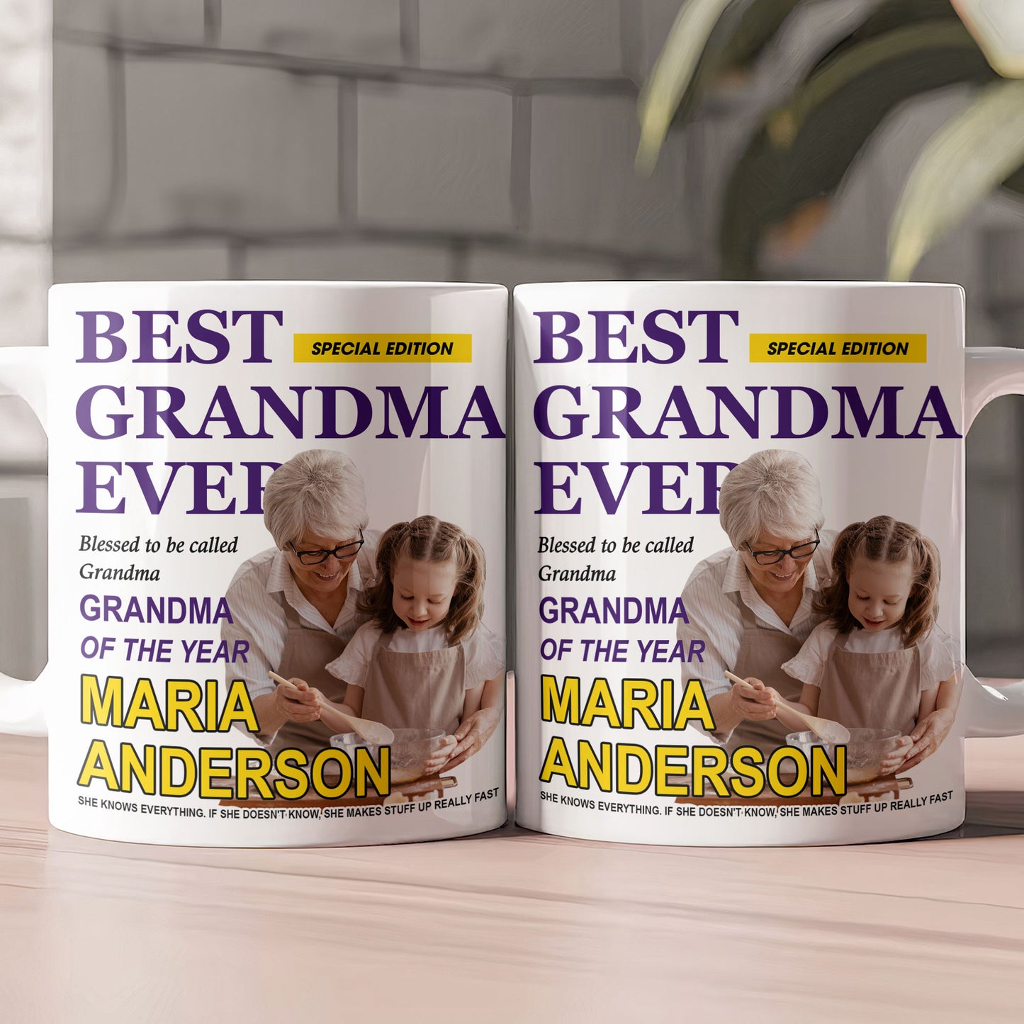 Best Grandma Ever Special Edition - Personalized Photo Mug