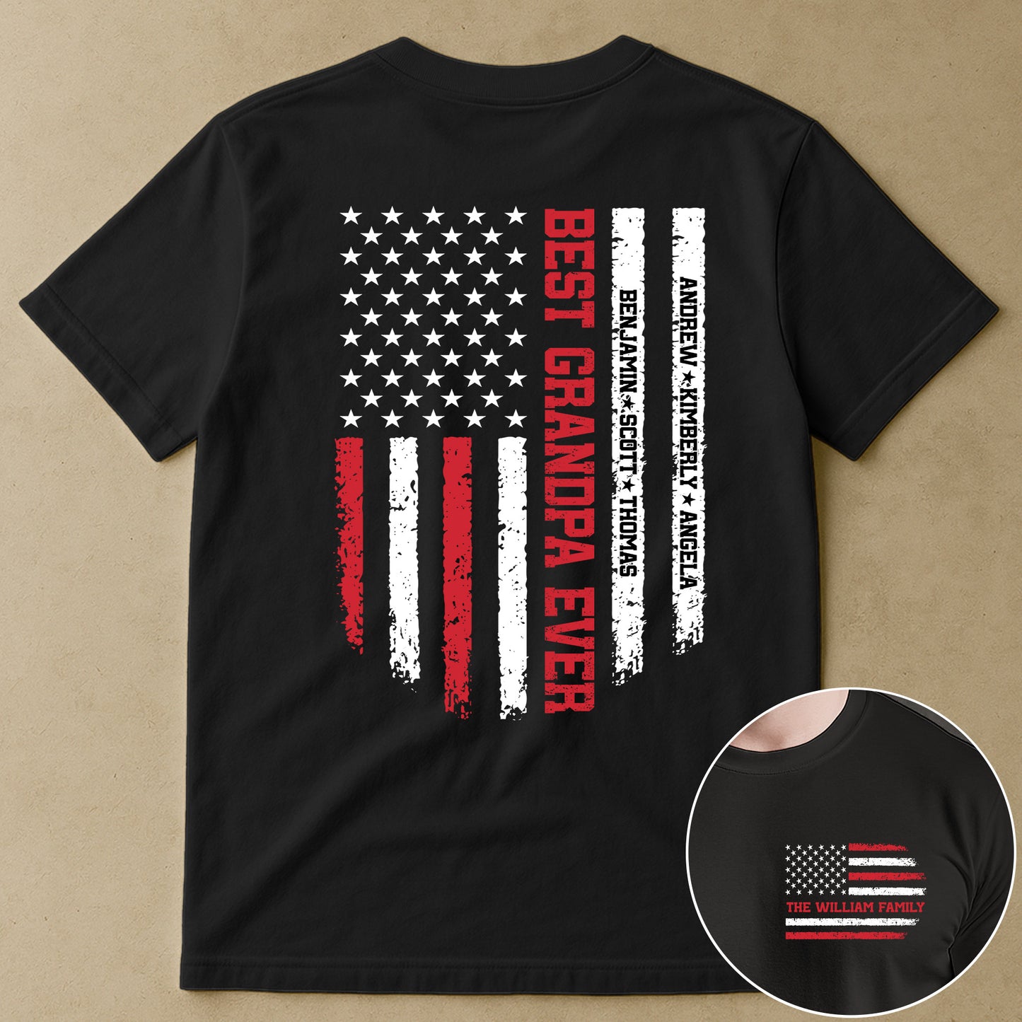 Best Grandpa Ever, Best Dad Ever - Custom With Kids' Names - Personalized Shirt