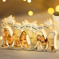 Best Mom Custom Kids Names & Photo Mother's Day - Personalized Photo Light Box