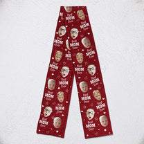Best Mom Ever Custom Kid Face - Personalized Photo Fleece Scarf