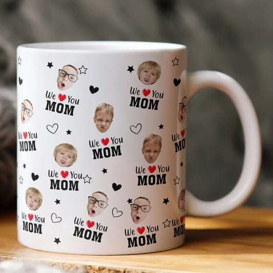Best Mom Ever Custom Kids' Faces - Personalized Photo Mug