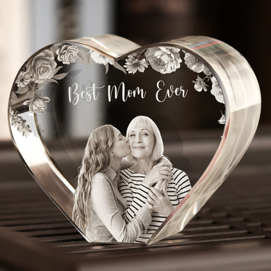 Best Mom Ever Custom Photo - Custom 3D Crystal Photo