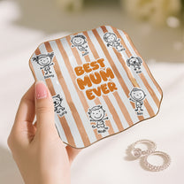 Best Mom Ever Doodle - Personalized Jewelry Dish