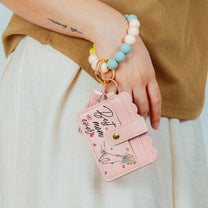 Best Mom Ever - Personalized Keychain Wristlet Leather Wallet