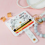 Best Mom Ever - Personalized Keychain Wristlet Leather Wallet