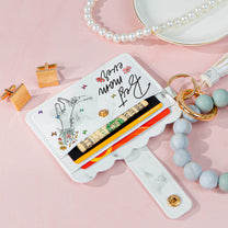 Best Mom Ever - Personalized Keychain Wristlet Leather Wallet