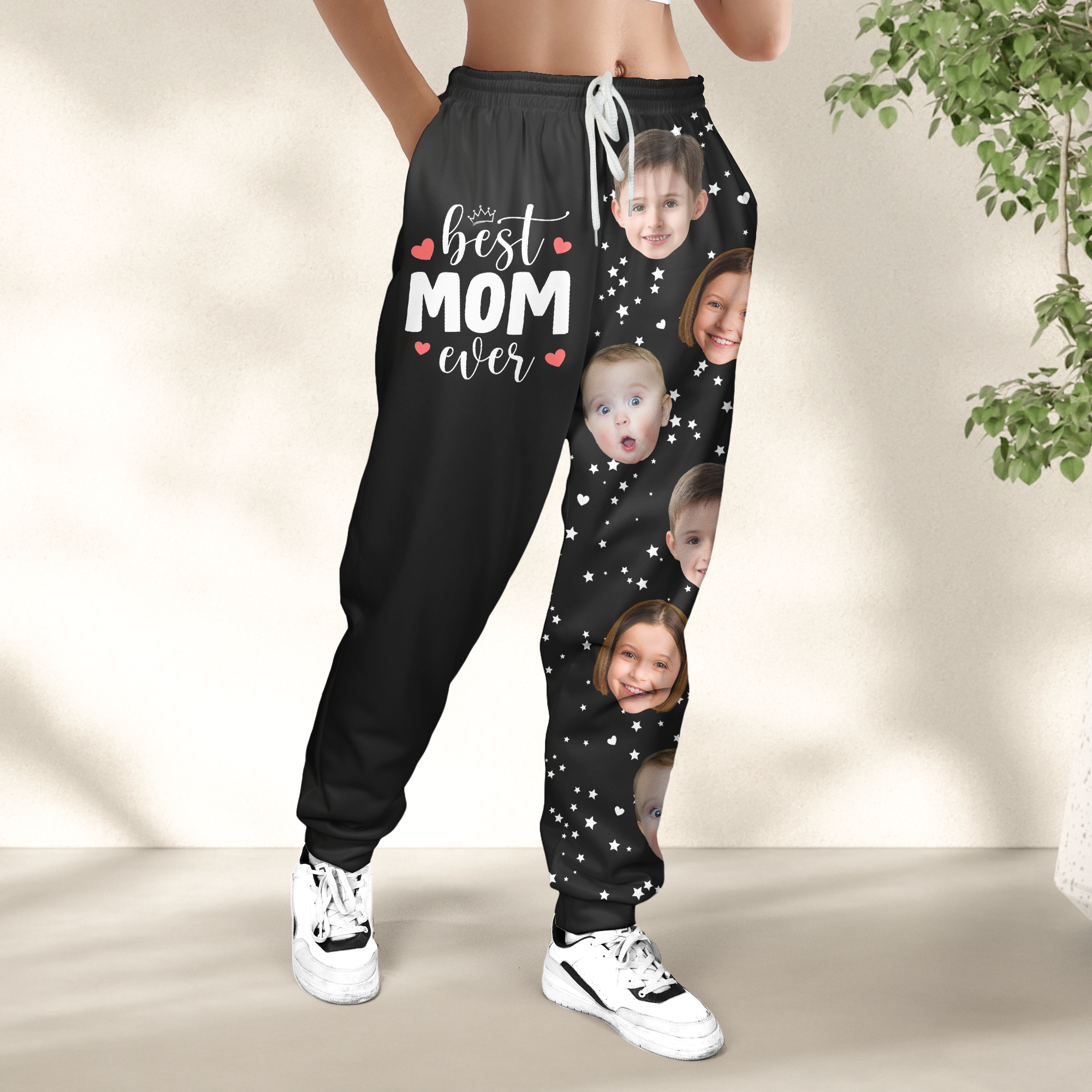 Best Mom Ever, Best Dad Ever - Personalized Photo Sweatpants - Lounge Pants  With Pockets, Custom Pajama Pants, Jogger Sweatpants, Gift For Her