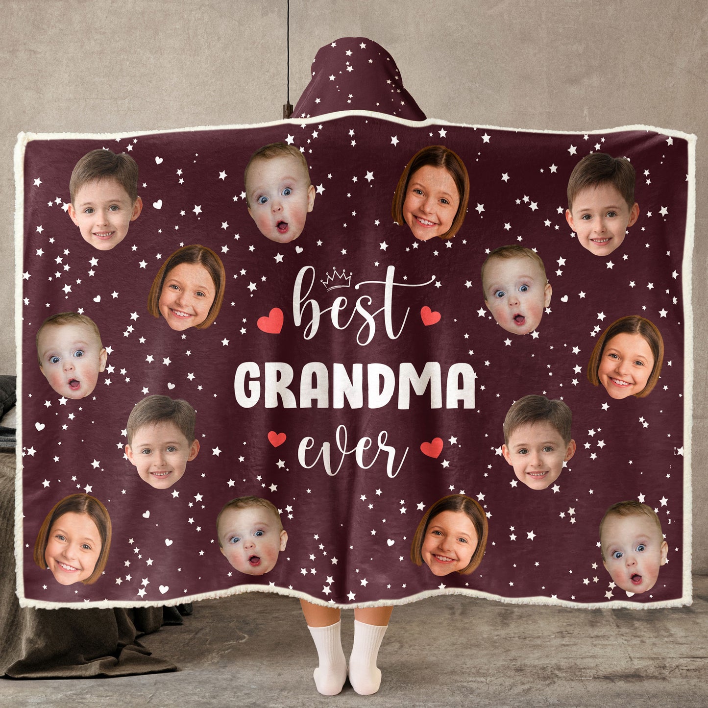 Best Mom Ever, Best Dad Ever - Personalized Photo Wearable Blanket Hoodie