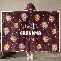 Best Mom Ever, Best Dad Ever - Personalized Photo Wearable Blanket Hoodie