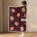 Best Mom Ever, Best Dad Ever - Personalized Photo Wearable Blanket Hoodie