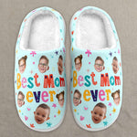 Best Mom Ever, Best Grandma - Personalized Photo Slippers