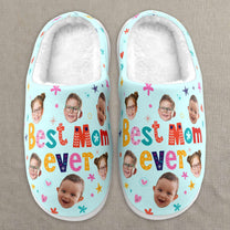 Best Mom Ever, Best Grandma - Personalized Photo Slippers