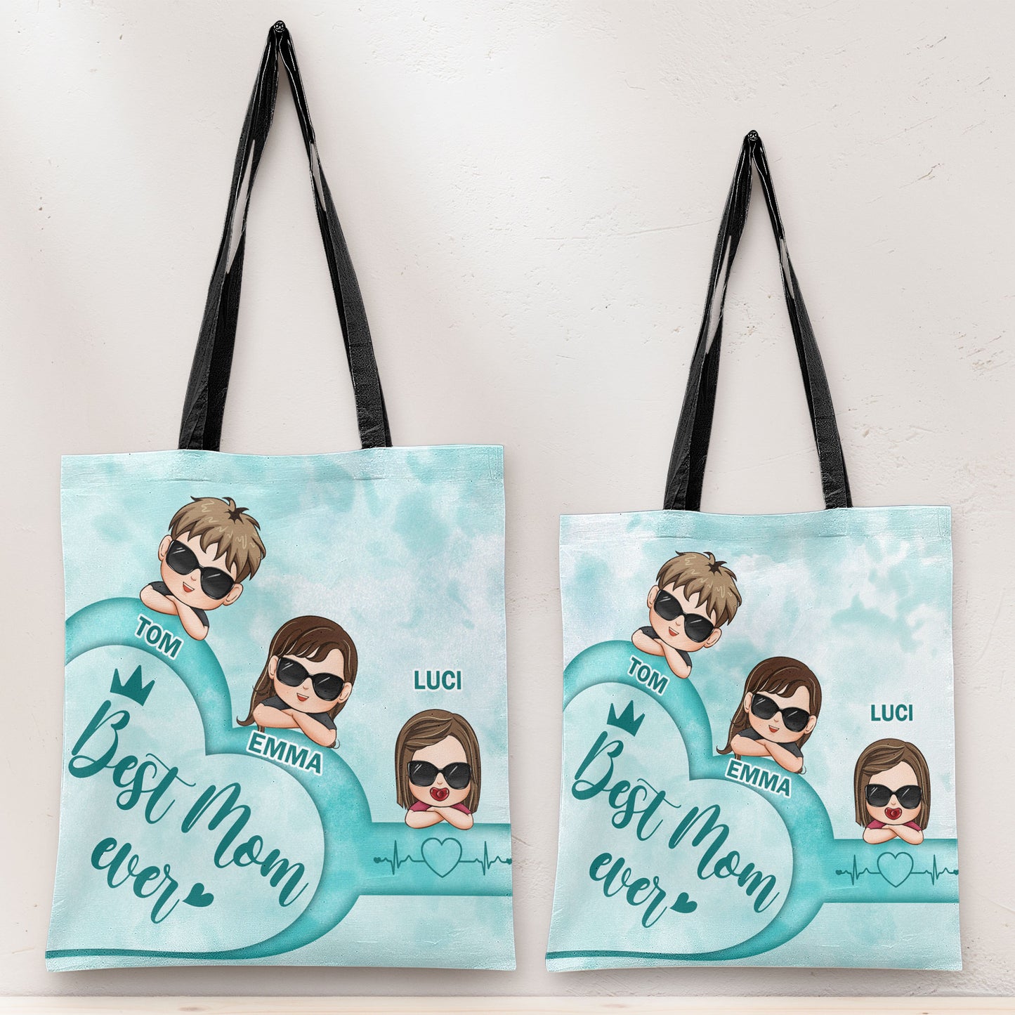 Best Mom Ever, Best Mama Ever - Personalized Tote Bag