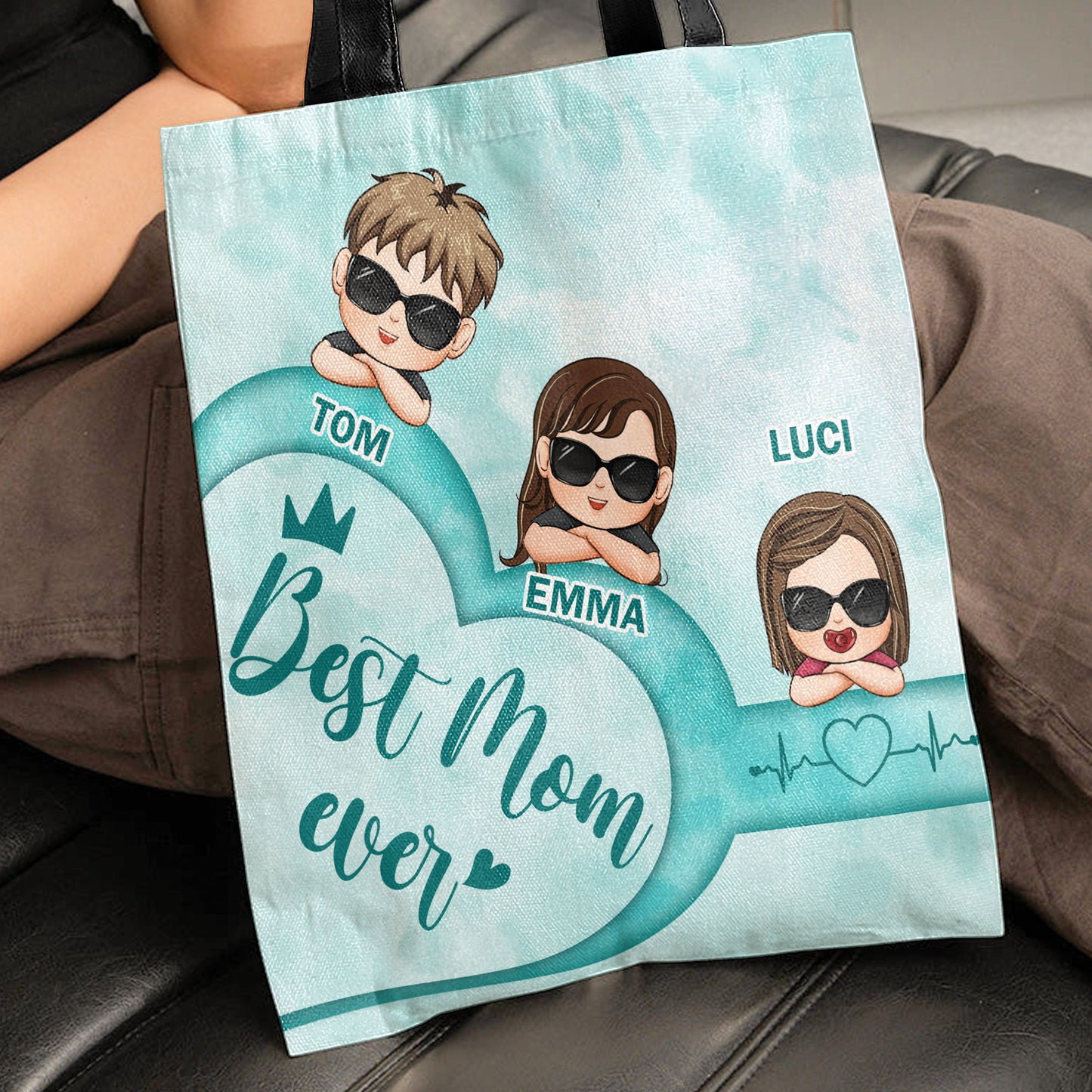 Best Mom Ever, Best Mama Ever - Personalized Tote Bag