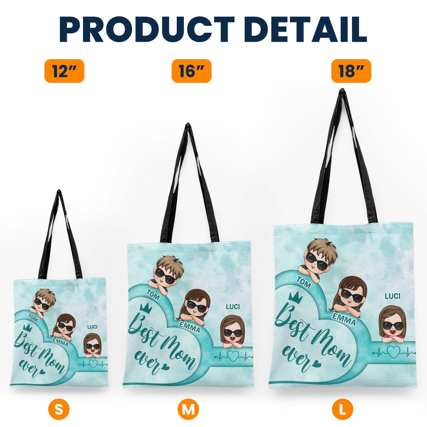 Best Mom Ever, Best Mama Ever - Personalized Tote Bag