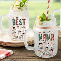 Best Nana - Personalized Photo Mason Jars Cups With Straw