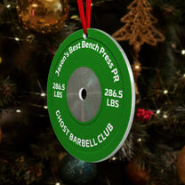 [Only available in the U.S] Best PR On Weight Plate - Personalized Aluminum Ornament