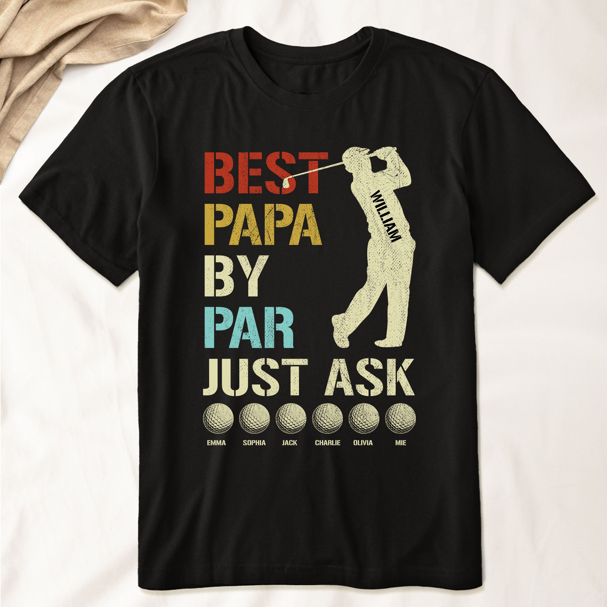Best Papa By Par Just Ask Shirt