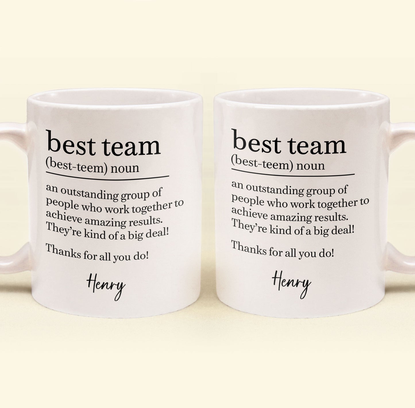 Best Team - Coworker Appreciation Thank You Gifts For Employee - Personalized Mug