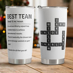 Best Team Coworker Cup Scrabble Custom Name - Personalized Tumbler Cup