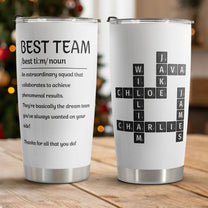 Best Team Coworker Cup Scrabble Custom Name - Personalized Tumbler Cup