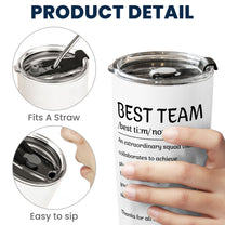 Best Team Coworker Cup Scrabble Custom Name - Personalized Tumbler Cup